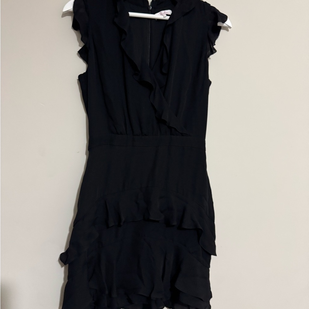 Parker Black Ruffle Mini Dress - Picture 2 of 8